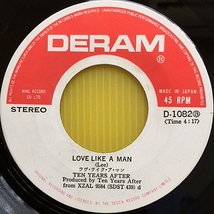 ★テン・イヤーズ・アフター「Love Like a Man(B面は長尺ライブ!)」EP(1970年)★_画像5