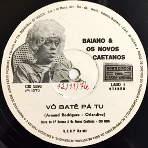 試聴●Baiano & Os Novos Caetanos●サンバソウル・サンバロックの傑作シングル!!MURO/Spinna/DJ NUTS/Rare Groove/Wax Poetics/