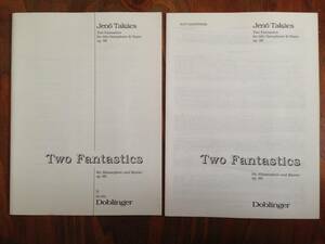 輸入楽譜 Jeno Takacs / Two Fantastics for Alto Saxophone & Piano Op. 88 / Doblinger サックス ピアノ 2つの幻想曲 タカーチ