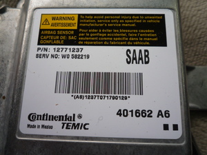 ***(SAAB 9-3 latter term ) airbag computer (FB207) 12771237