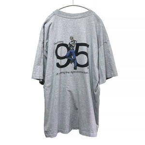 90S USA製 DIXON ヴィンテージ 企業系 オールド Tシャツ メンズ2XL オーバーサイズ 大きいサイズ グレー 90年代 古着 ビッグサイズ BA1363
