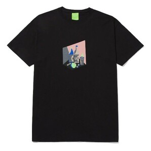 HUF*ハフ*US:XXL[STILL LIFE NUMBER 420]ブラック/プリント半袖Tシャツ