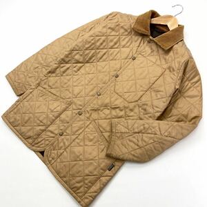  Aigle * AIGLE collar corduroy * quilting jacket coat beige Brown men's S outdoor street put on also optimum!#S1291