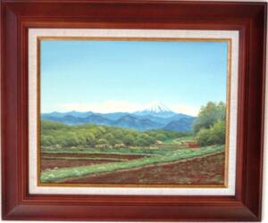 Art hand Auction 富士山絵画 油絵 風景画 甲斐市広域農道沿いからの富士山 F6 WG295B, 絵画, 油彩, 自然, 風景画