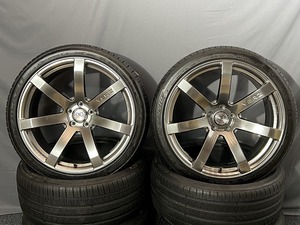 送料無料！21インチホイール VERZ RACING VRF01 鍛造ホイール 9.5J+20 1ピース PCD114.3 カスタムパーツ 5穴 シルバー 2本セット W293