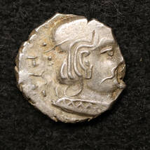 インド・スキタイ王国 西クシャトラパ ドラクマ銀貨（388-415年）[E1369]古代ギリシャコイン,古代ローマ_画像1