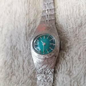 CITIZEN green hand winding wristwatch 