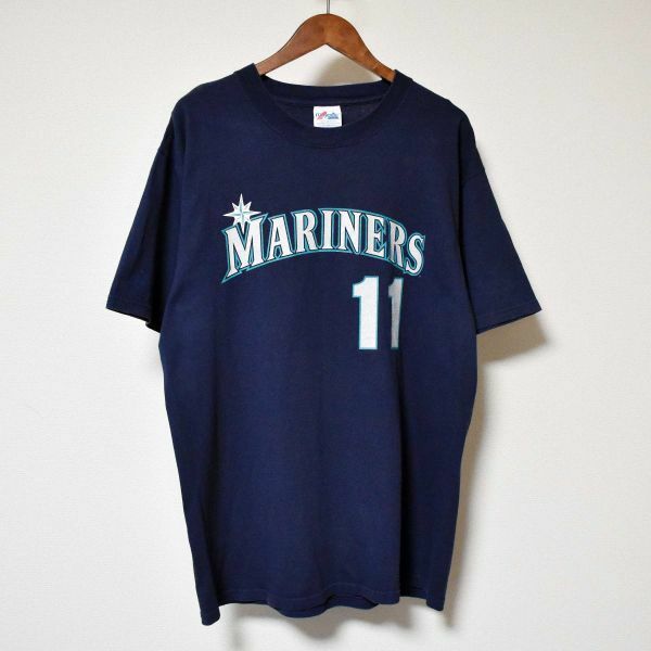 Majestic MLB シアトル・マリナーズ #11 エドガー・マルティネス 半袖Tシャツ