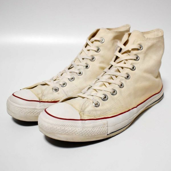 Converse 80sオリジナル オールスターHI ALL STAR HI 生成り ナチュラル サイドステッチ 当て布 囲みロゴ チャックテイラー ChuckTaylor