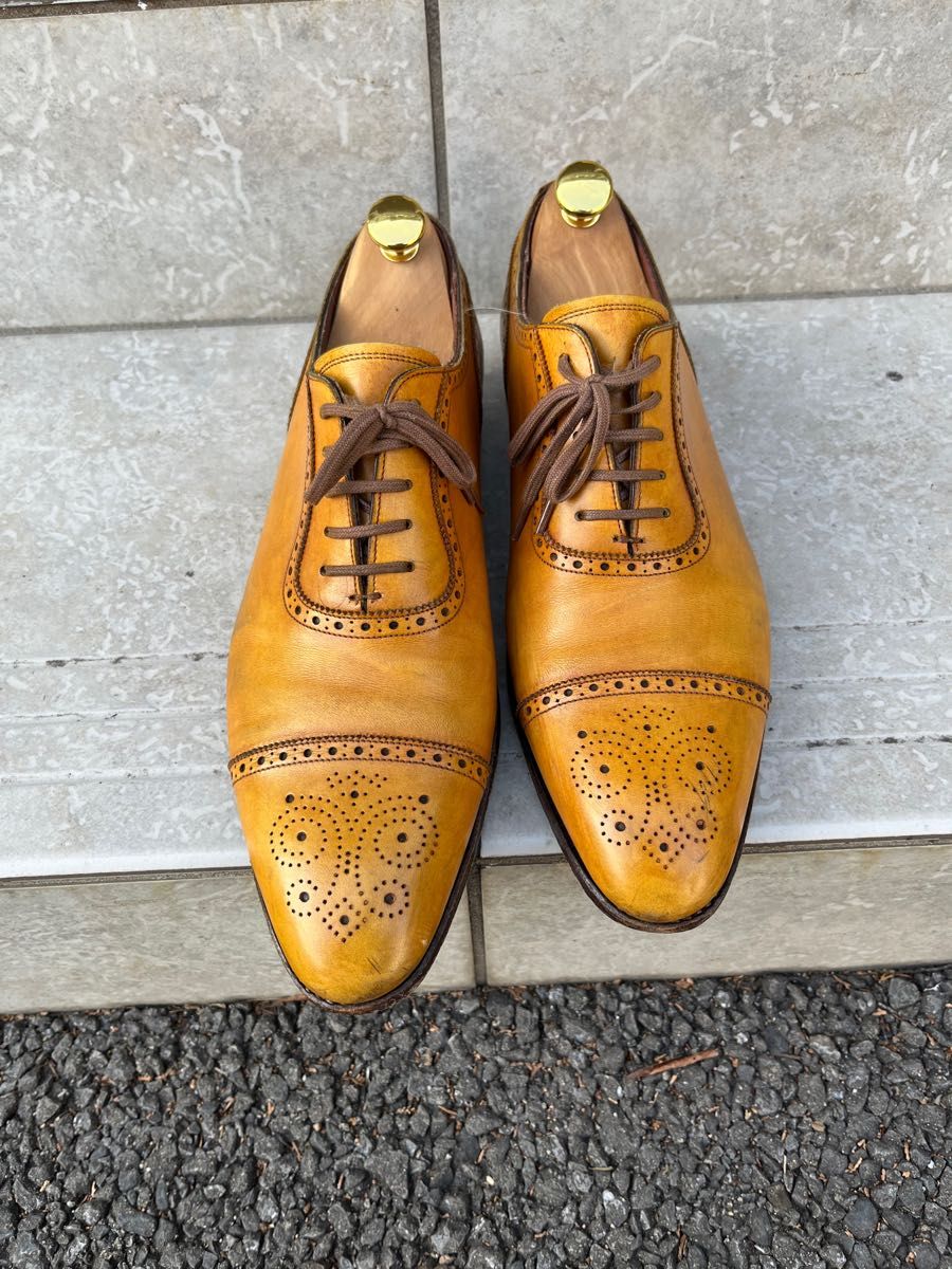上等な 美品 純正シューツリー付 希少白タグ赤文字/70s前後?ビンテージ
