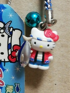 まとめて対応　マグロ漁師　静岡限定 ご当地キティ 根付 ストラップ ハローキティ　kitty strap　駿河マグロ