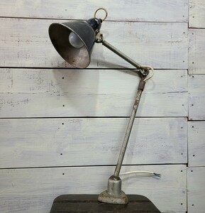 フランスヴィンテージ インダストリアル アームライト デスクランプ 作業灯 アトリエ 照明器具 古道具 工業系 壁付け可能 1950s D42
