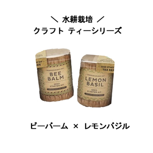 新品 ビーバーム & レモンバジル 水耕栽培 クラフト ティーシリーズ ハーブ 簡単 初心者 料理 贈り物 ガーデニング 家庭菜園 プレゼント