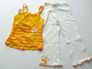  new goods bigfish* yellow color × orange summer summer top and bottom setup 6 120