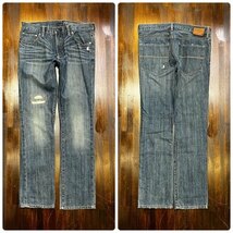 メンズ パンツ GAP ギャップ デニム ジーンズ インディゴ ダメージ リペア 加工 FE589 / W30 全国一律送料520円_画像1