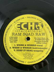 【アングラ、レア盤、即決500円多数】Ram Sqad Raw* Keep It Real / When & Where ヒップホップ 90s