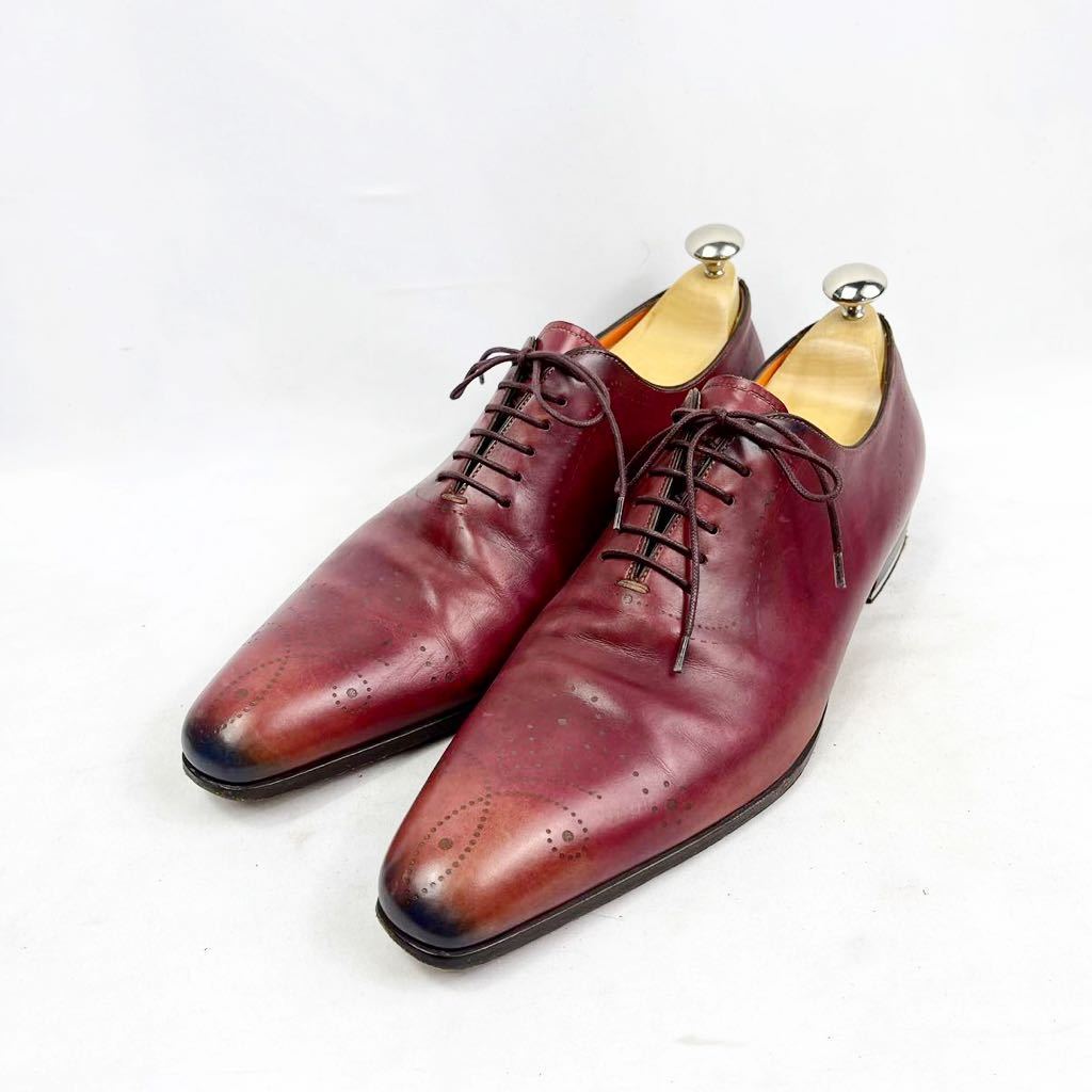 SANTONI サントーニ ウィングチップ 革靴 レザー 8.5F-