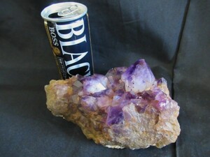 ■紫 水晶■結晶　原石　約859g　約16×9.5㎝　天然石　茶　標本 コレクター品　パワーストーン