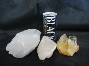 ■水晶■結晶　3個セット　約181～667g　クリスタル　天然石　単結晶　標本 コレクター品　パワーストーン