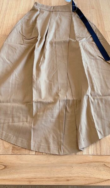 フレアスカート 秋 ボトムス ロングスカート レディース スカート キャメル色 Mサイズ
