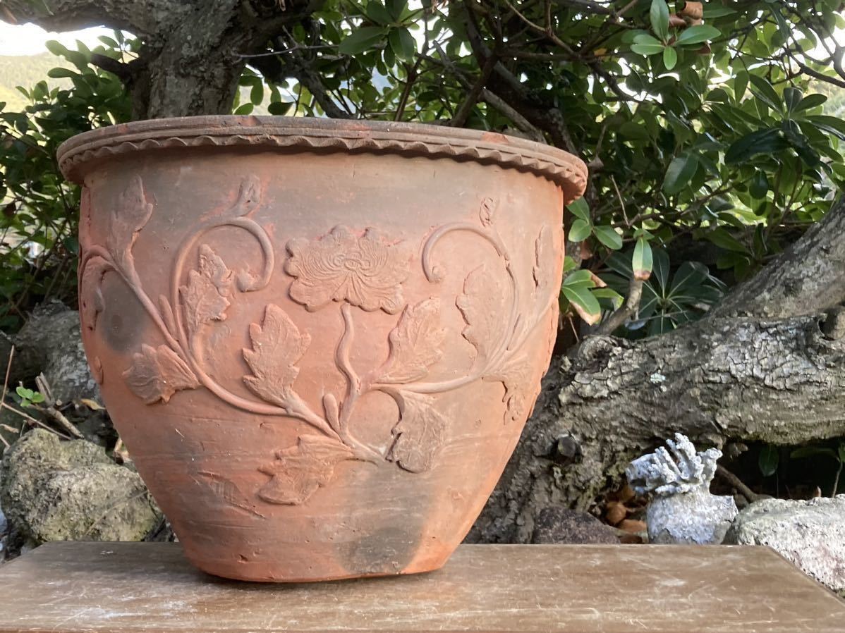 ビがありま】 盆栽鉢 植木鉢 鉢 瑠璃 アンティーク になる
