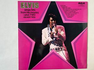 エルヴィスプレスリー elvis presley ELVIS sings hits from his movies-plus TWO recent hits RCA CAMDEN STEREO 1972 made in england