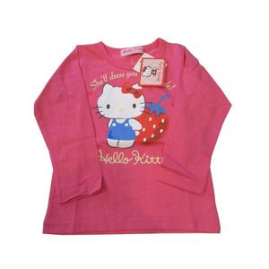 キッズ 子ども服 女の子 ハローキティ Hello Kitty 長袖Tシャツ サービス品 レッド 120cm（B柄）