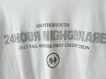 ◆ANOTHER YOUTH アナザーユース メッセージプリント ロンT Tシャツ 白　美品_画像2