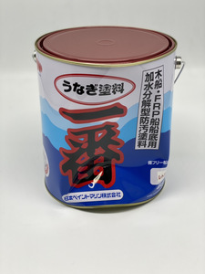 うなぎ一番　レトロレッド　4kg　ヘコミ缶　日本ペイント　①