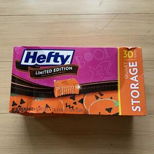 ★h3 新品 Helty STRAGE QUART ハロウィン 限定柄 １箱 30枚セット アメリカ購入★Ziploc ジップロック パンプキン