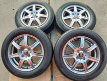 マナレイスポーツ 6J-15インチ ET50 100-4H ヨコハマ ブルーアース 185/65R15 2017年製 アクア カローラ 旧フリード マツダ２_画像1