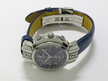 【中古】FENDI 腕時計 クロノグラフ クオーツ 革ベルト ネイビー文字盤 4500L_画像2