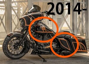 【送料無料】2014-2021ツーリング ストレッチタンクカバー＆サイドカーセット FLOW2 ハーレーTouring　FLH FLT