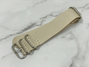  rug width :24mm NAT O-ring strap cream nylon belt military fabric wristwatch belt [ search Panerai etc. correspondence ]