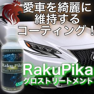 簡単施工 キレのある光沢と輝きを維持する高性能コーティング剤 / コーティング 車 レクサス ガラスコーティング剤 疎水 洗車 艶 RakuPika