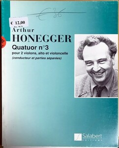 one гель струна приятный 4 -слойный . искривление no. 3 номер импорт музыкальное сопровождение Honegger Quatuor No.3 2 скрипка, viola, виолончель иностранная книга 