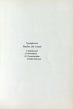 ヒンデミット オペラ「画家マティス」 スタディ・スコア 輸入楽譜 Hindemith Symphonie Mathis der Maler 洋書_画像2