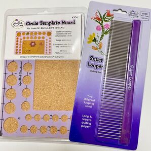 QuilledCreations テンプレートボード&クイリングコームセット