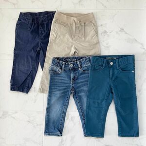 babygap ベビーギャップ　パンツ　紺　ベージュ　デニム　グリーン　18-24month 90cm 4点セット