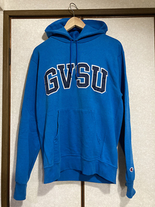 【Champion：チャンピオン】カレッジ スウェット パーカー 裏起毛 GVSU sizeS/ブルー