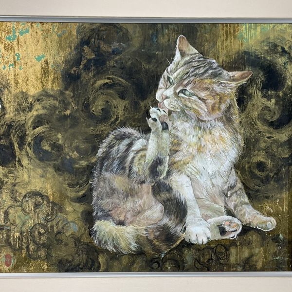 グランドセール 動物 日本画 爬虫類 水墨画 日本画 猫 ネコ 動物 花 額