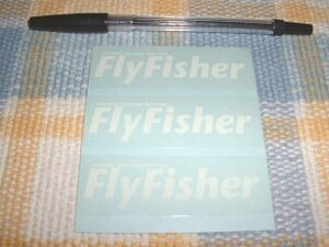 Flyfisher/フライフィッシャー/透明地/白/シート/ステッカー/シール/ ※ ヤフーショッピングストア/レア物商会・健美堂でも大量出品中！