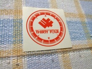 THIRTY３４FOUR/サーティーフォー/アジング/丸形/ステッカー/シール/U ※ ヤフーショッピングストア/レア物商会・健美堂でも大量出品中!