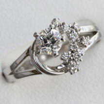 Pt900 Wish upon a star ダイヤモンド 0.310ct 0.09ct リング 8号 プラチナ フェスタリア_画像2