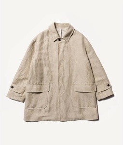 定価121000円 新品 ● A.PRESSE 23SS Linen Half Coat 23SAP-01-06H リネン ハーフ コート アプレッセ 3