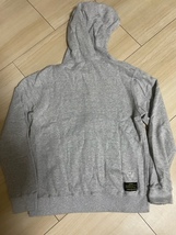 【中古】uniform experiment 12AW LAME RIB ZIP SWEAT PARKA 灰/ユニフォーム エクスペリメント ソフネット sophnet fcrb ラメ リブ UE_画像2