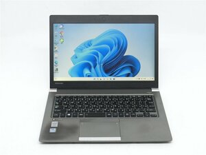 薄い/軽量/中古/13.3型/ノートPC/Windows11/SSD256GB/4GB/4世代i7/TOSHIBA　R634/K　MSOffice2021ProPlus搭載