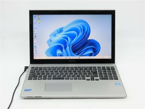 最新Win11Pro/中古/カメラ内蔵/15型タッチパネルノートPC/爆速SSD128/8GB/3世代i7/SONY　SVT15119CJS　新品無線マウス 訳あり品