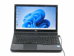 最新Win11/カメラ内蔵/中古/15.6型/ノートPC/爆速新SSD256GB/8GB/3世代i3/FMV　AH45/K　新品無線マウス　HDMI USB3.0/　MS office2021搭載