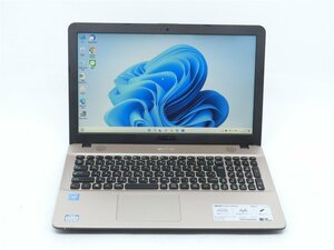 カメラ内蔵/中古/15型/ノートPC/Win11Pro/新品SSD256GB/4GB/CEL　N3060　/ASUS　X541S 　新品無線マウス　MS office2021搭載